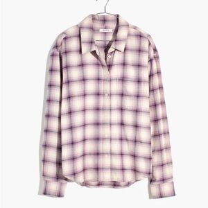 Madewell Flannel Kempton Button-Up Shirt in Linbrook Plaid